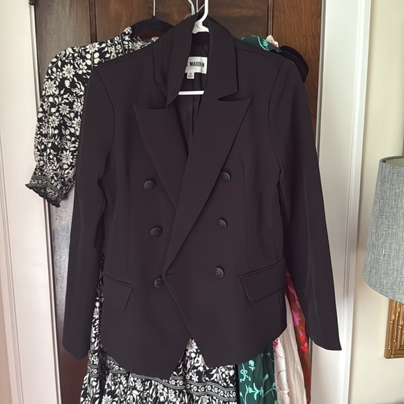 Steve Madden Apparel womens Naomi Casual Blazer, Black, Small US - Picture 3 of 8